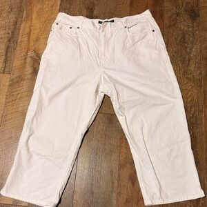 Lauren jeans co Ralph Lauren white jeans cropped capri Size 14